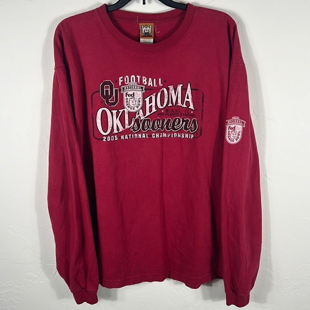 🔥🏈‎ Vintage OKLAHOMA OU SOONERS 2005 Orange Bowl National Championship - Sz L